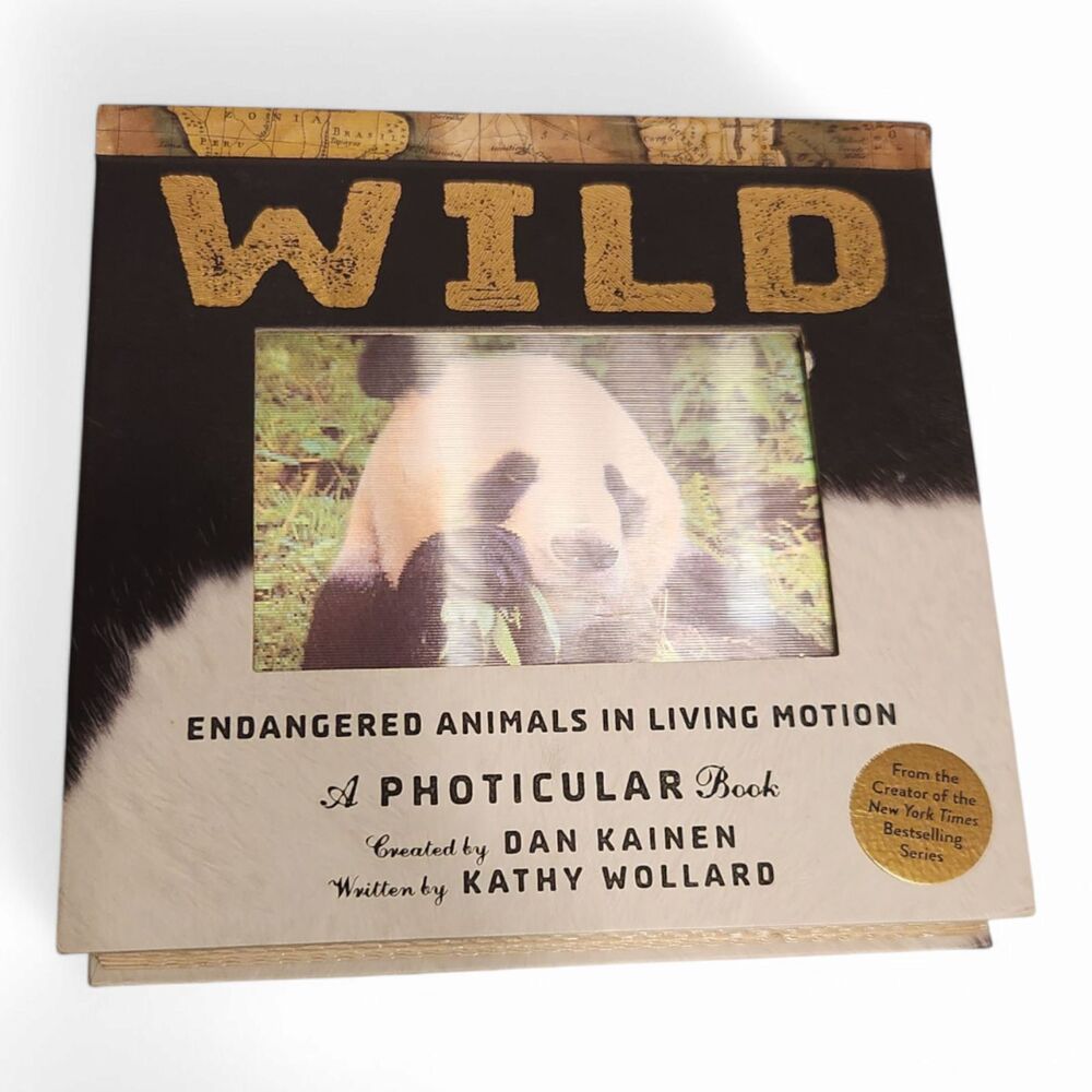 Wild: Endangered Animals in Living Motion (Photicular) Book, by Dan Kainen